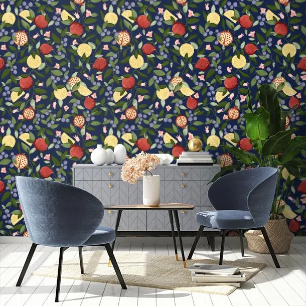 Обои для стен CoDe Flora 00074_FLORA_ReadyRoll_MALAGRANATUM_MIDNIGHT-BLUE_LW #3