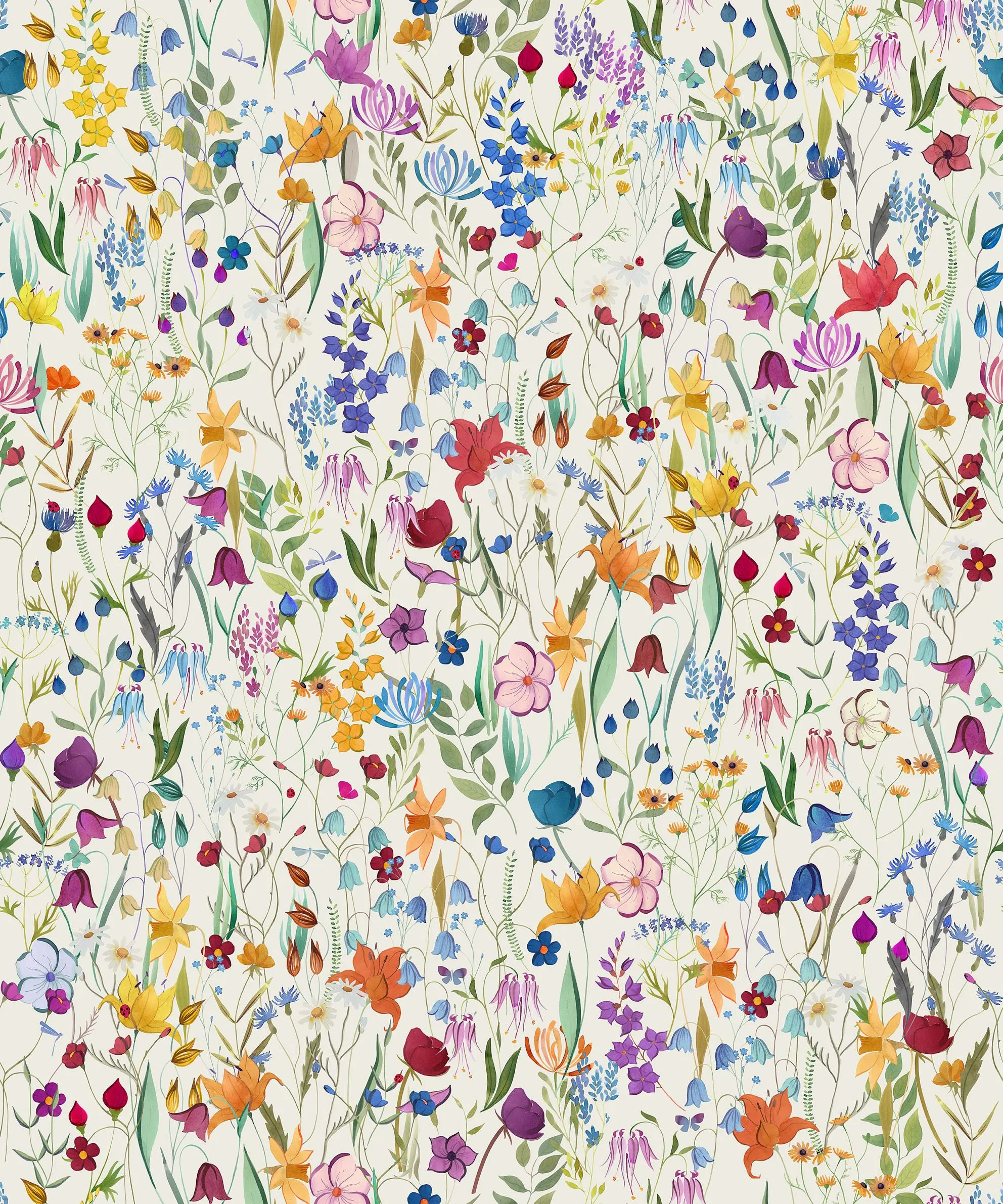 Обои для стен CoDe Flora 00101_FLORA_ReadyRoll_CAMPO-FIORITO_ALABASTER_LW