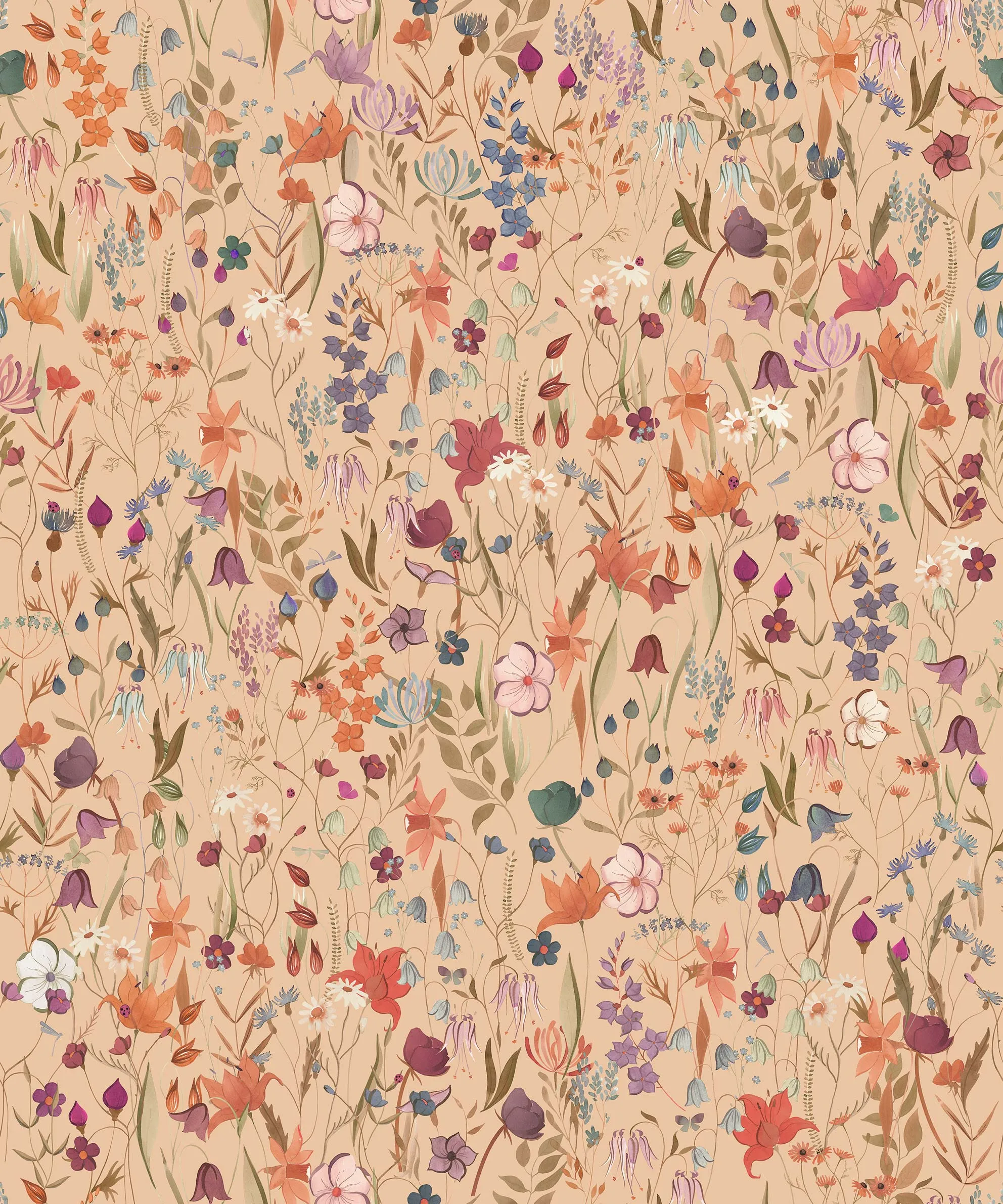 Обои для стен CoDe Flora 00102_FLORA_ReadyRoll_CAMPO-FIORITO_PEACH_LW