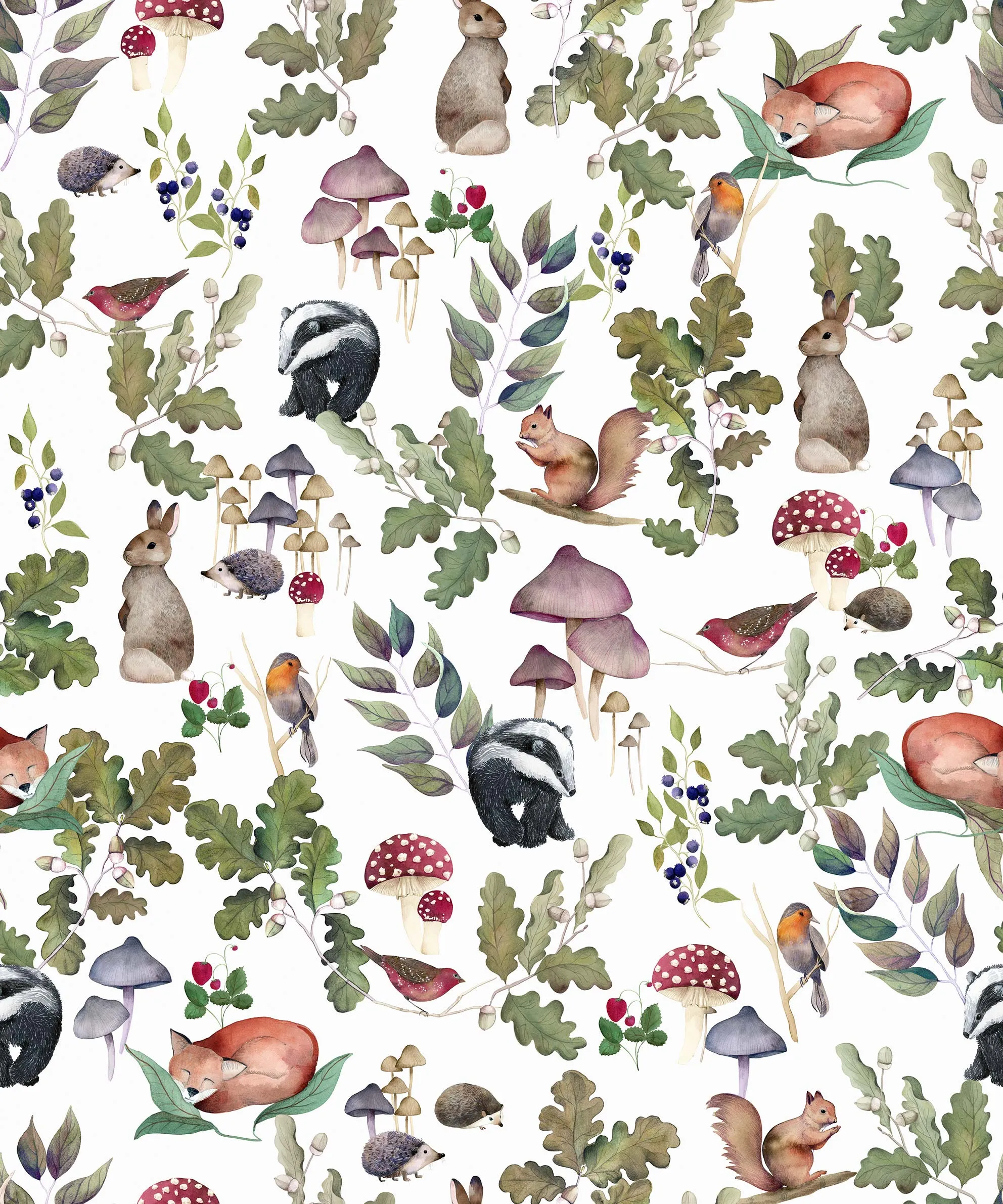 Обои для стен CoDe Flora 00121_FLORA_ReadyRoll_SOTTOBOSCO_SNOW_LW