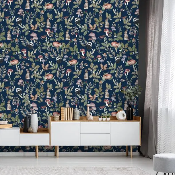 Обои для стен CoDe Flora 00124_FLORA_ReadyRoll_SOTTOBOSCO_MIDNIGHT-BLUE_LW #6