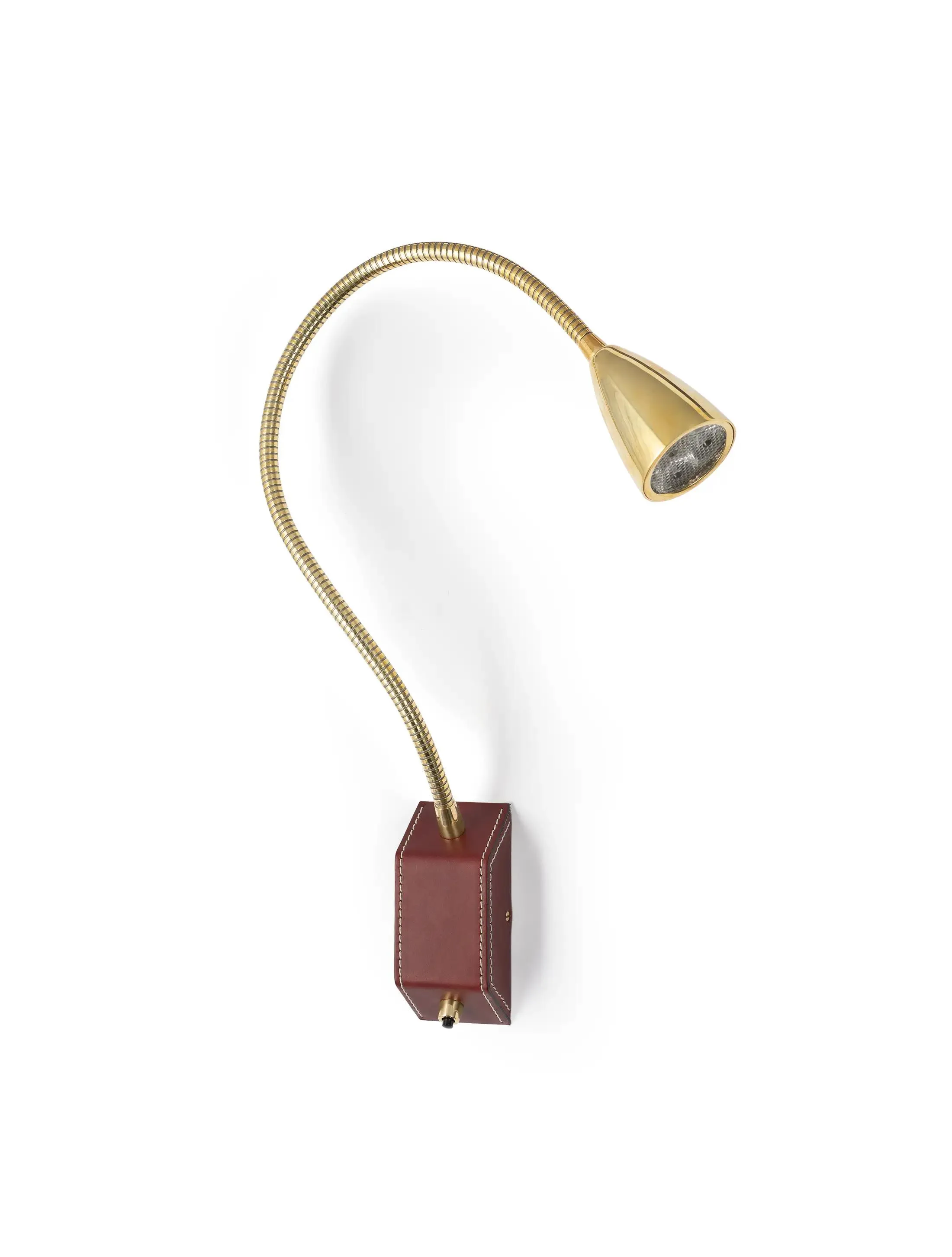 Бра Flexi-PolishedBrass-Burgundy