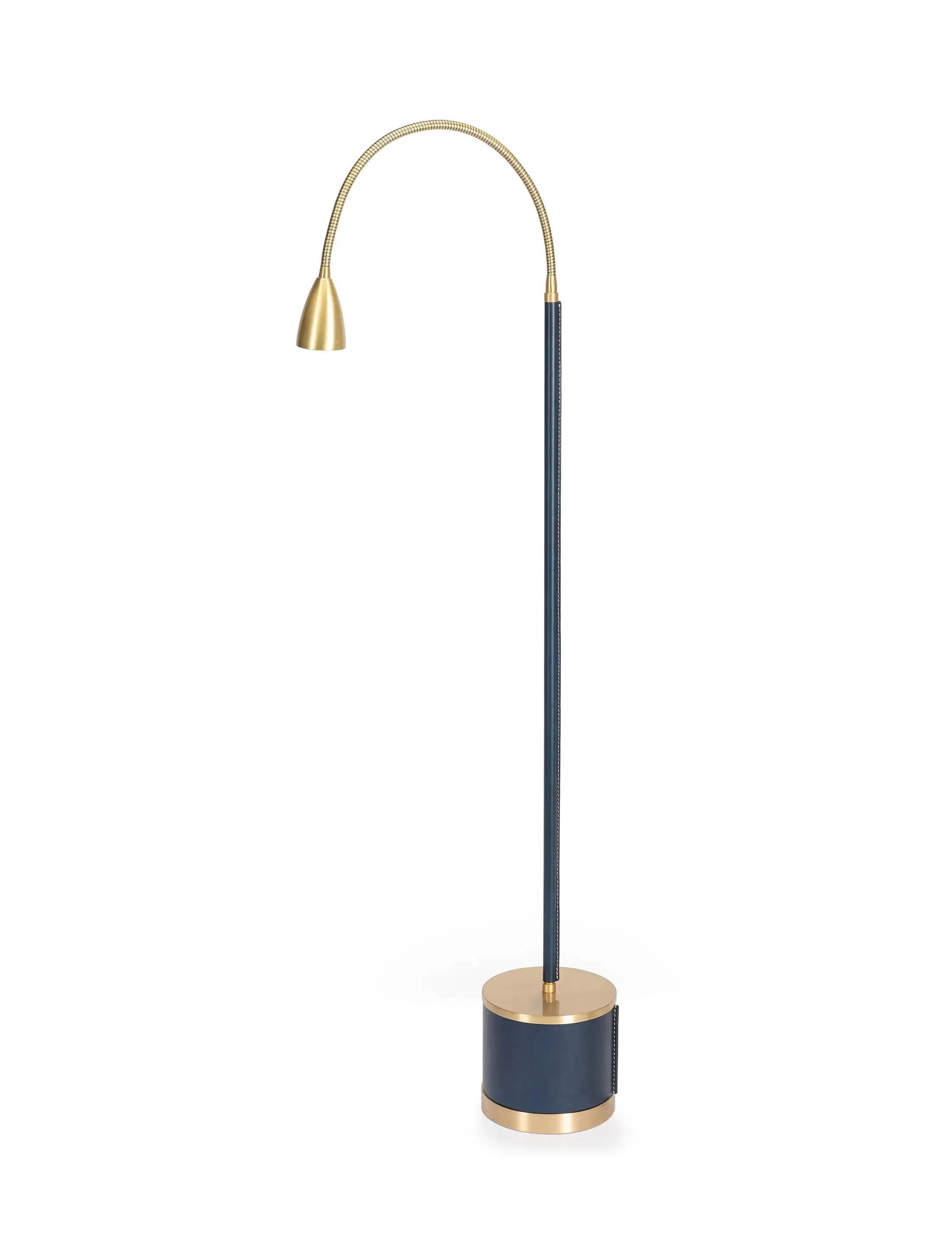 Торшер Floor-Flexi-BrushedBrass-Navy