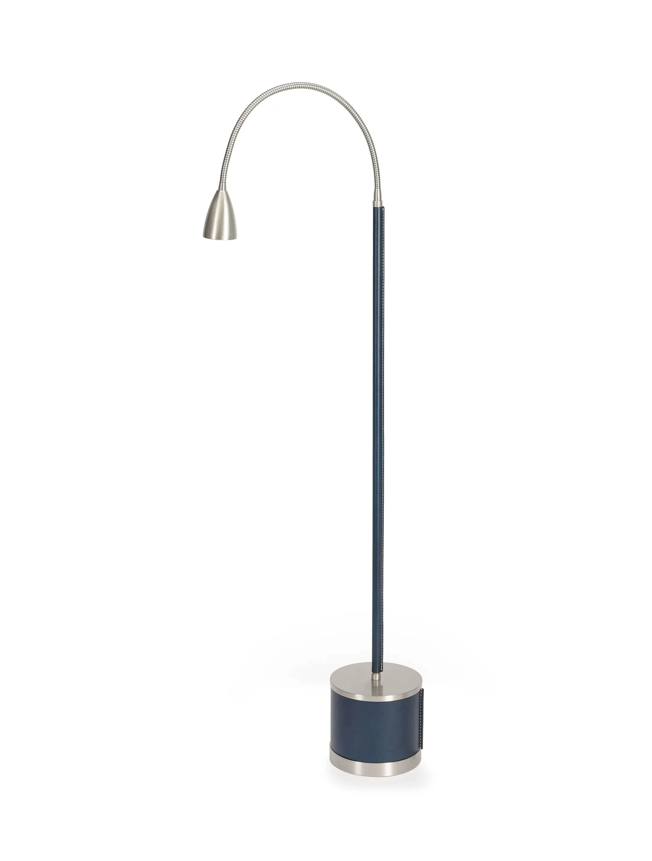 Торшер Floor-Flexi-BrushedNickel-Navy