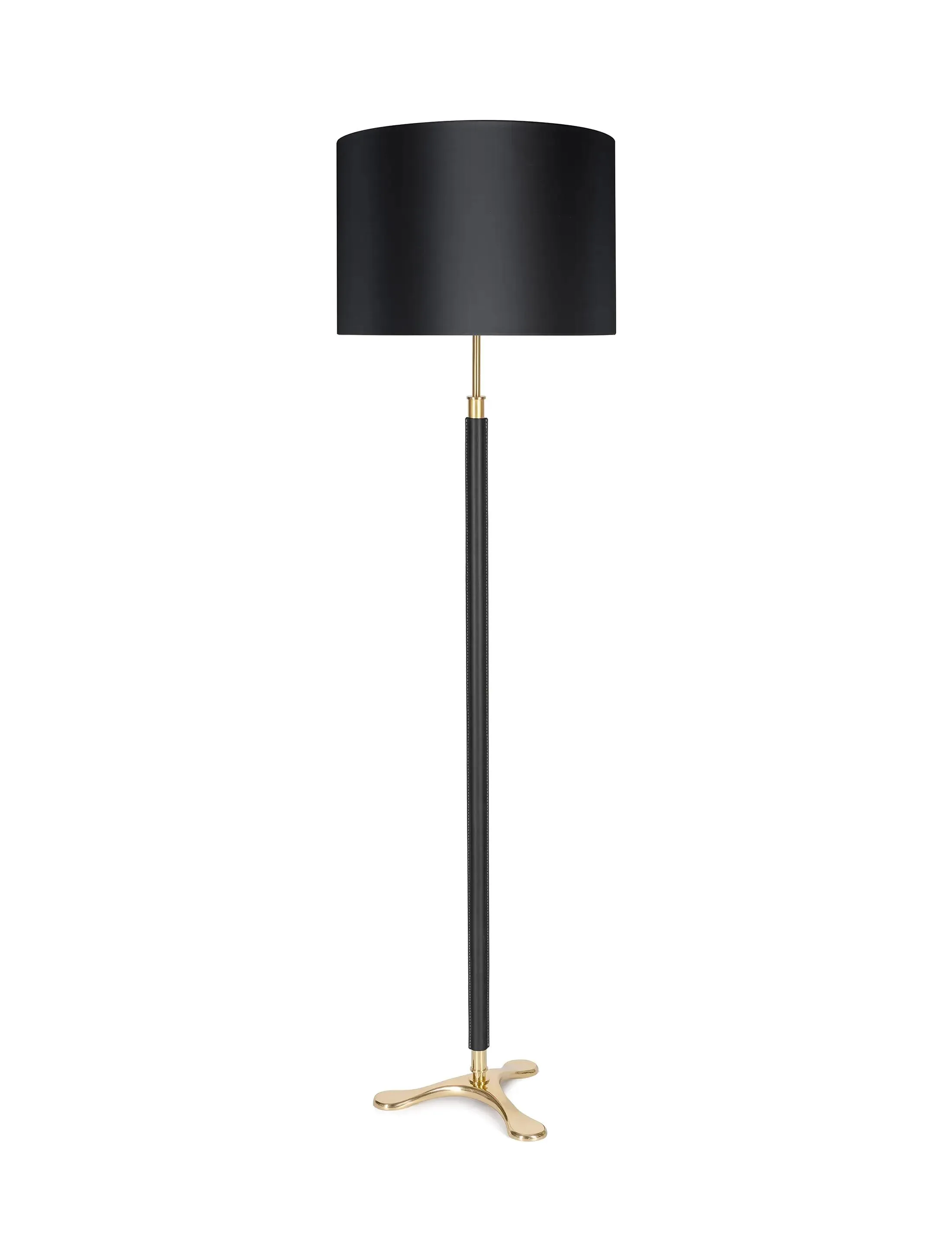 Торшер Floor-Tripod-PolishedBrass-Black