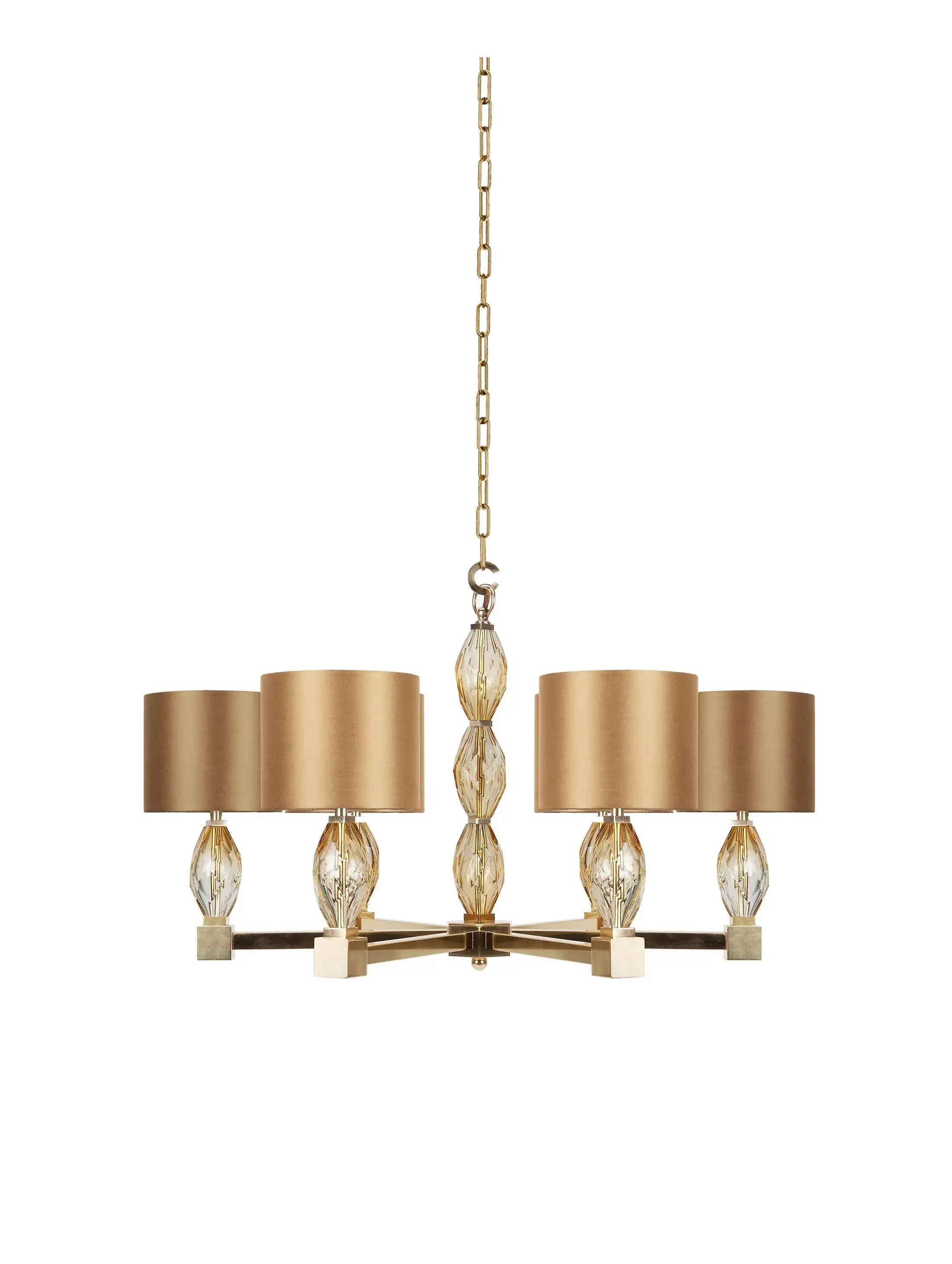 Люстра Pendant-Jewel-PolishedBrass-Amber