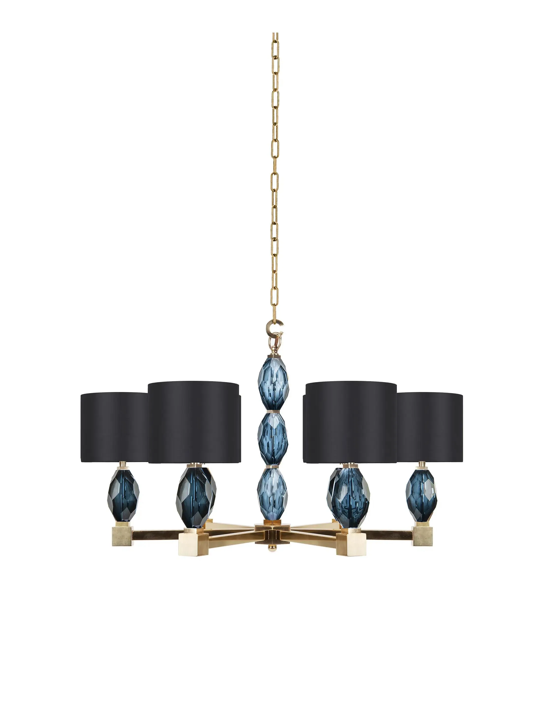 Люстра Pendant-Jewel-PolishedBrass-SteelBlue