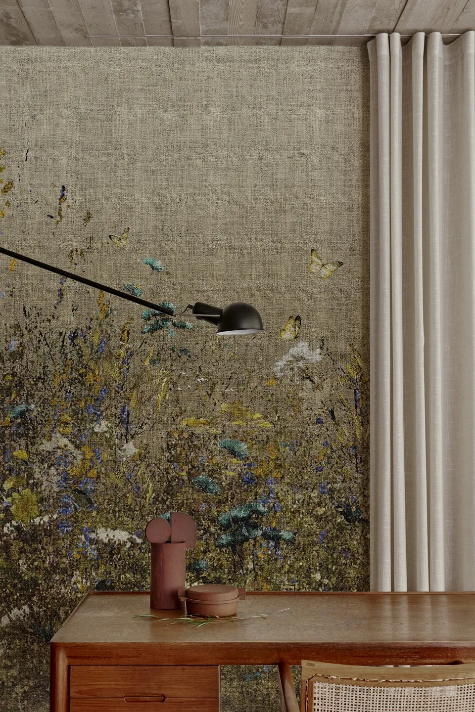 Обои для стен Wall&Deco 2023 Contemporary Wallpaper FIELD-OF-GOLD