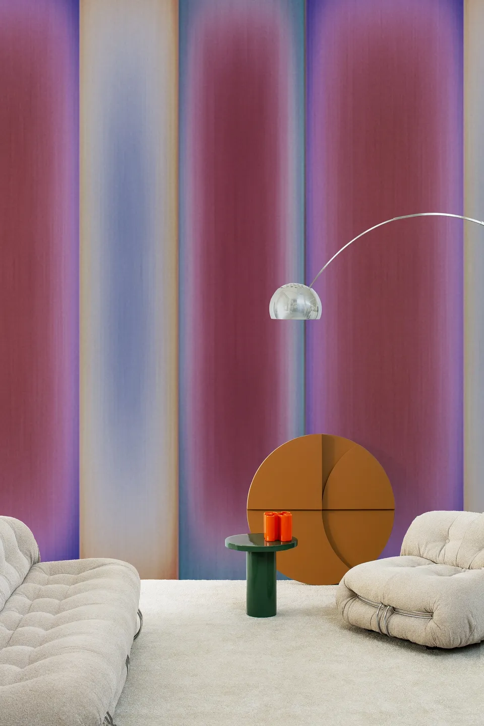 Обои для стен Wall&Deco 2023 Contemporary Wallpaper VIVA-MAGENTA