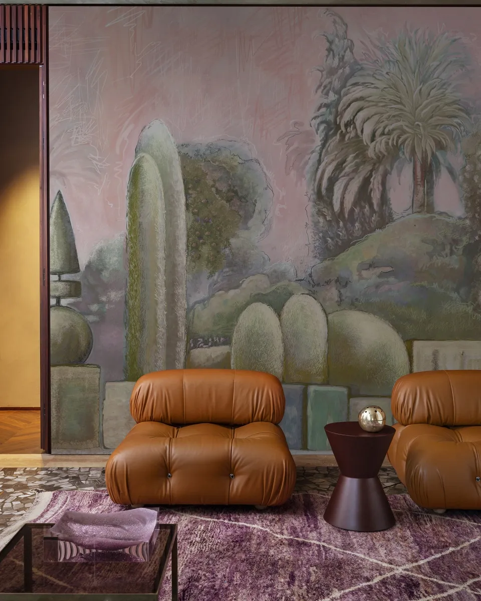 Обои для стен Wall&Deco 2024 Contemporary Wallpaper GIARDINO-UTOPICO