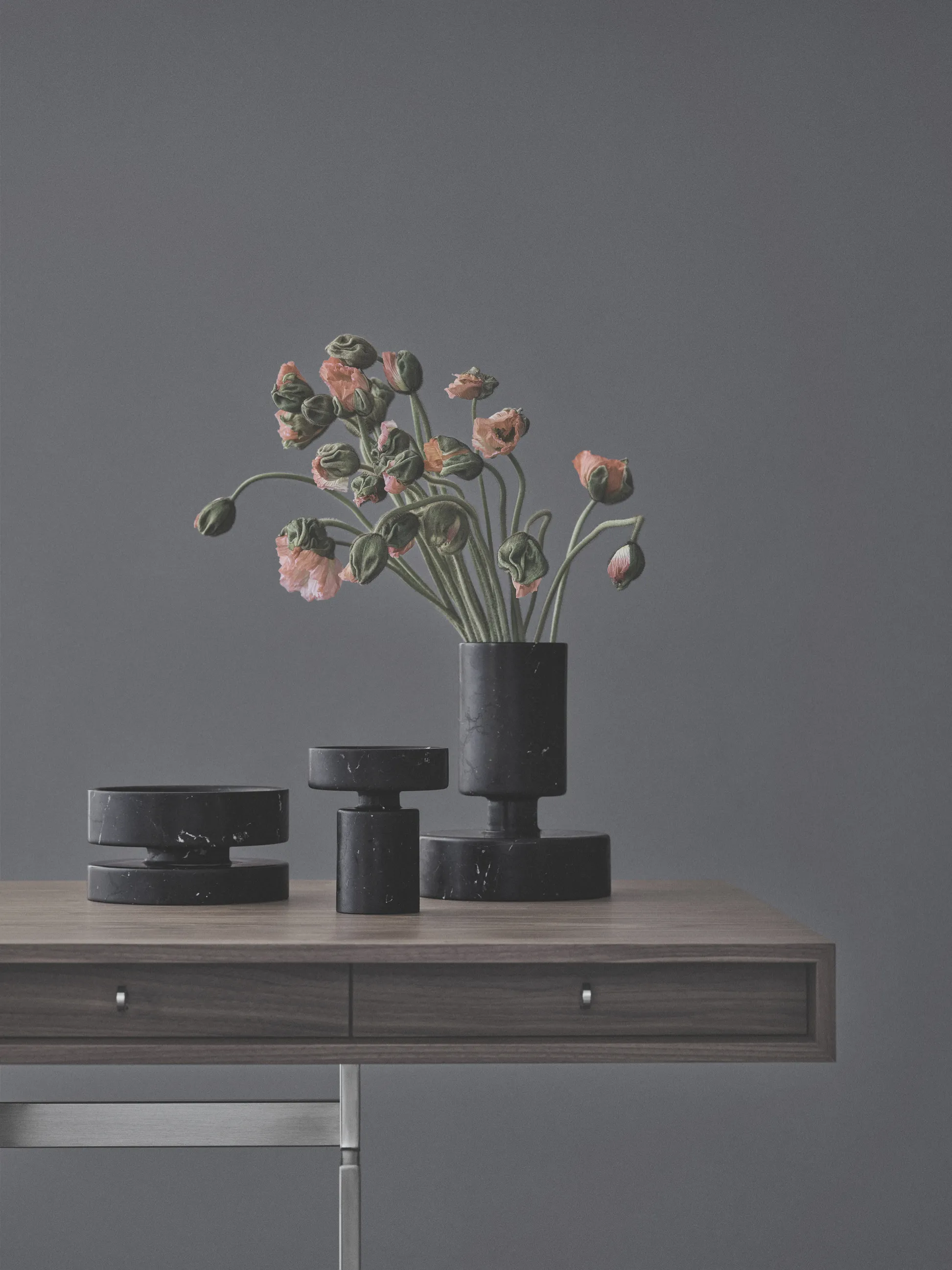 Стол Office_Desk_Red_frame_White_Stained_Oak_Packshot_Angle2 #7