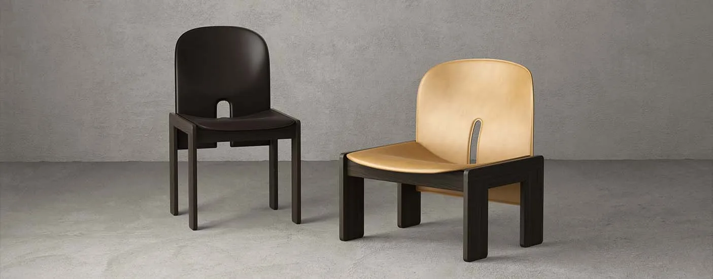 Кресло Scarpa_925_Lounge Chair_Ash_London leather_Packshot #5